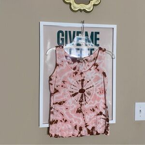 Vintage Y2k Ribbed Tie-Dye Top